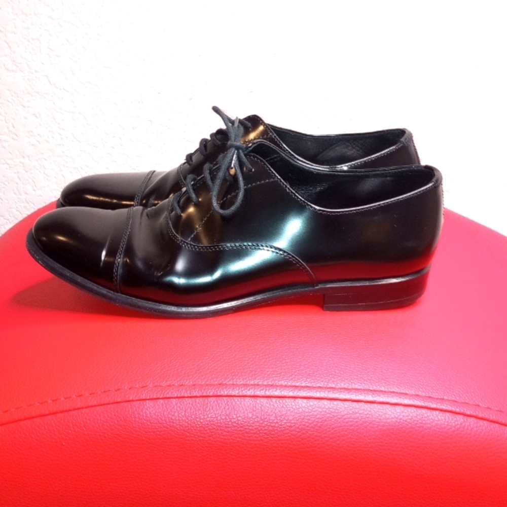 Men's Philipp Plein Casual Dress Shoes (Shiny Black/Size 7)